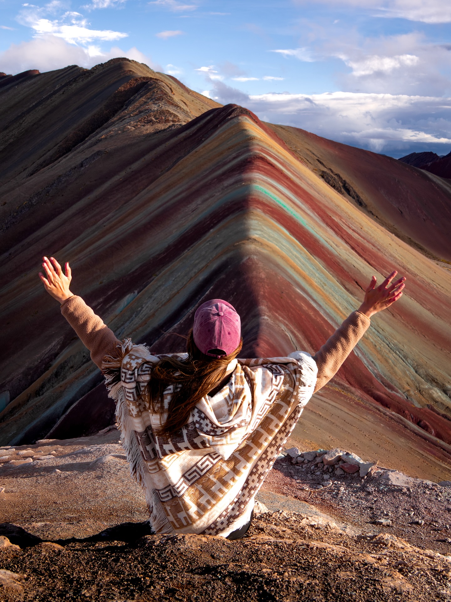 Hiking trail to Rainbow Mountain Vinicunca Cusco