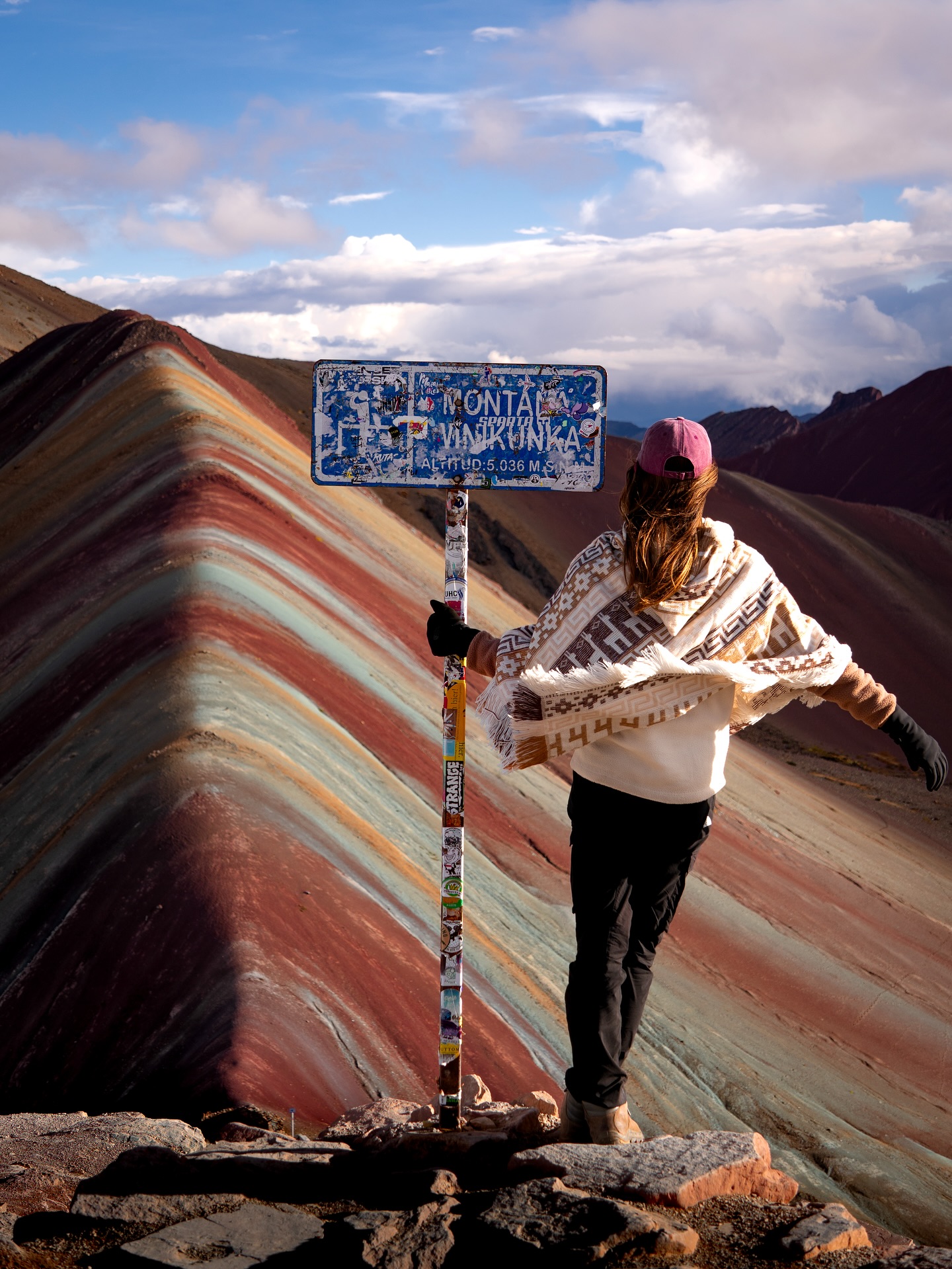 Local alpacas and llamas at Rainbow Mountain Peru