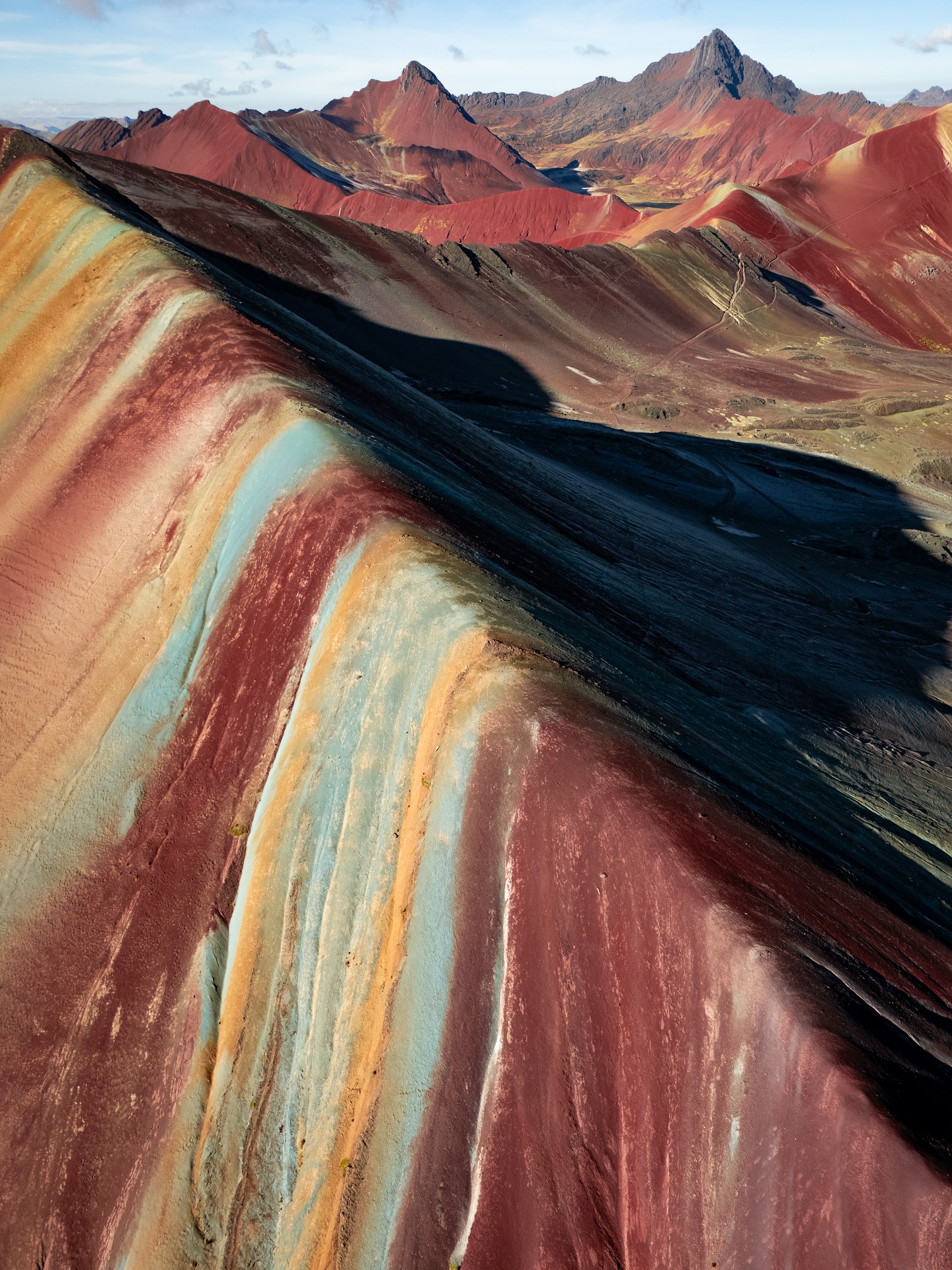 Panoramic landscape of the Red Valley near Vinicunca